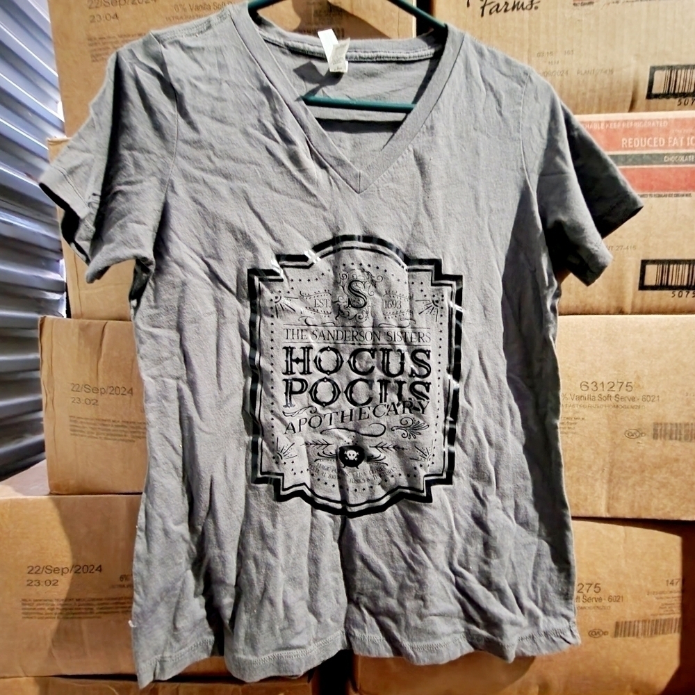 Sanderson Sisters Hocus Pocus Apothecary  Grey Graphic Women's Medium M Movie